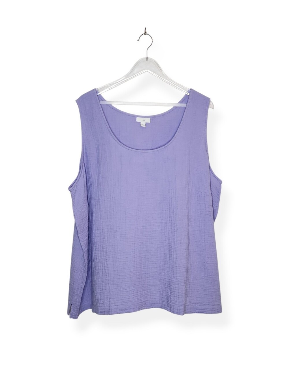 J. Jill Lavender Purple 100% Cotton Gauze Sleeveless Tank Top Plus Size 3X